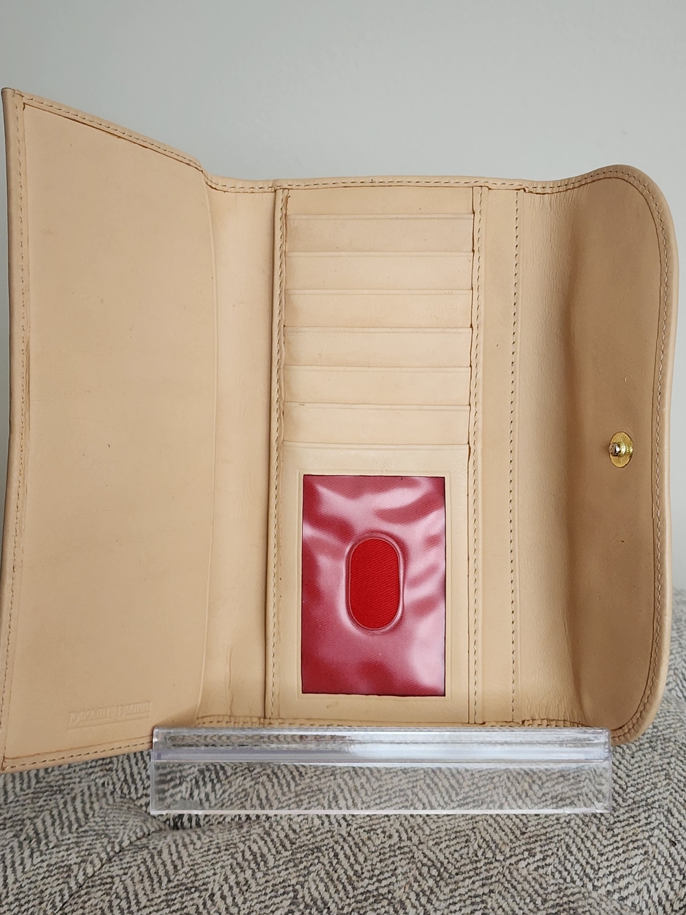 Y2K Dooney & Bourke Retro Scribble checkbook wallet Clutch With Rainbow Zipper! - Picture 7 of 10